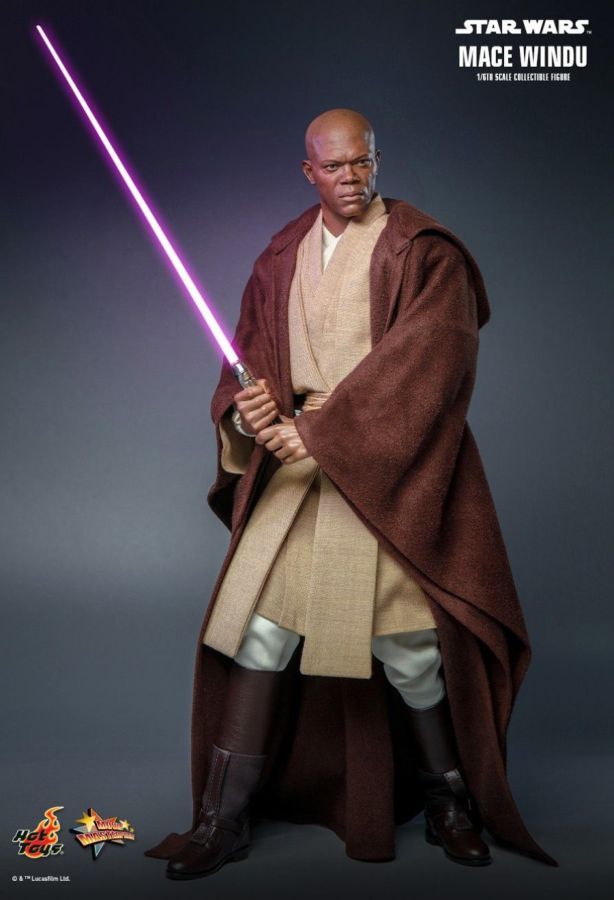hot toys Star Wars Episode 2: Attack of the Clones - Mace Windu 1:6 Scale  Action Figure