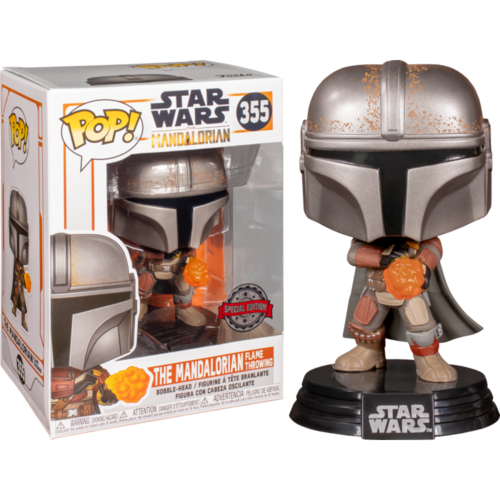 Star Wars: The Mandalorian - The Mandalorian with Flame #355 Pop! Vinyl