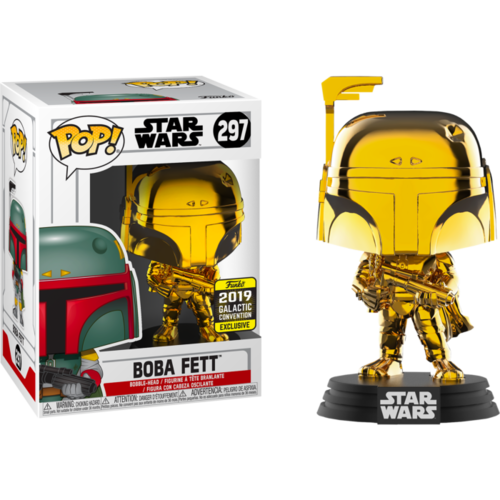 Star Wars - Boba Fett Gold Chrome #297 Pop! Vinyl (2019 Galactic Convention Exclusive)