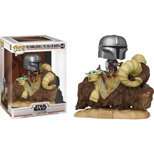 Star Wars: The Mandalorian - The Mandalorian & The Child on Bantha Deluxe #416 Pop! Vinyl