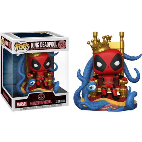 Deadpool - King Deadpool on Throne Metallic Deluxe #724 Pop! Vinyl