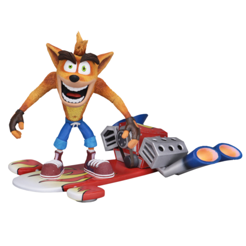 Crash Bandicoot - Crash Bandicoot with board 7” Scale Action Figure