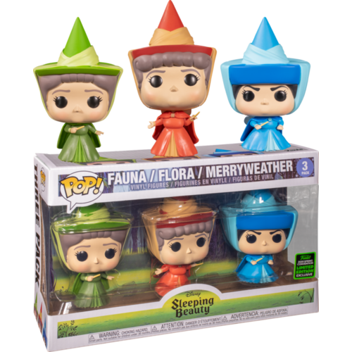 Sleeping Beauty - Flora, Fauna & Merryweather Pop! Vinyl 3-Pack (2020 Spring Convention Exclusive)