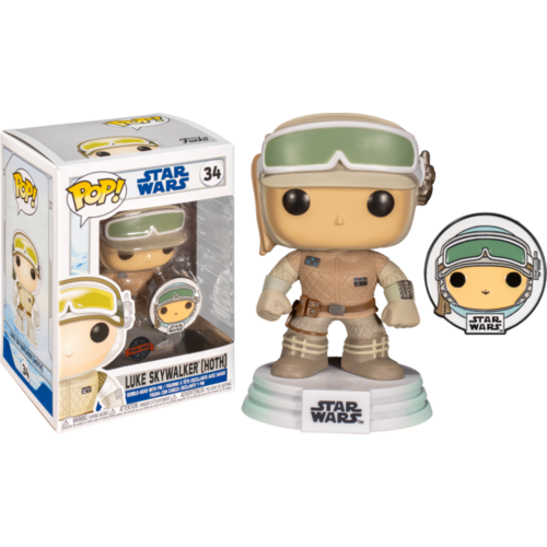 Star Wars: Across The Galaxy – Luke Skywalker Hoth #34 Pop! Vinyl with with Enamel Pin