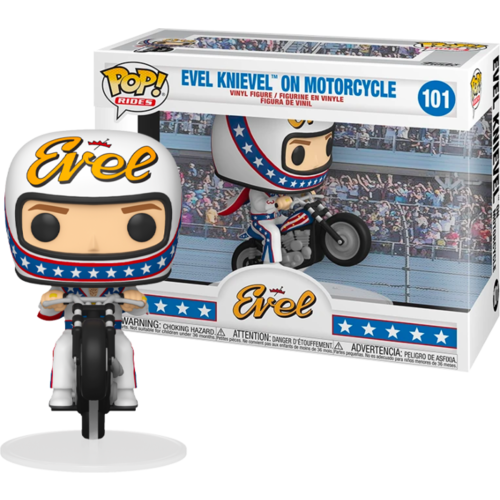 Evel Knievel - Evel Knievel with Motorcycle #101 Pop! Rides Vinyl