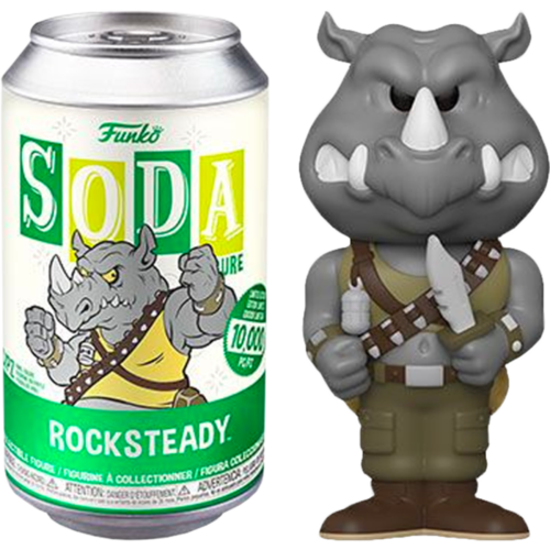 Teenage Mutant Ninja Turtles - Rocksteady Vinyl SODA Figure in Collector Can