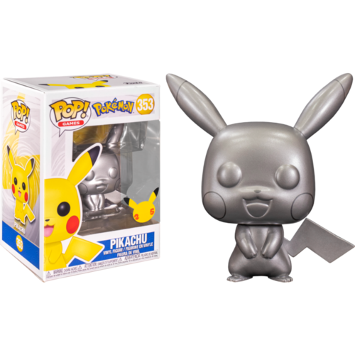 (sw) Pokemon - Pikachu Silver Metallic #353 Pop! Vinyl 25th aniversary