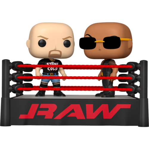 WWE - The Rock vs Stone Cold with Wrestling Ring Moments Pop! Vinyl 2-Pack