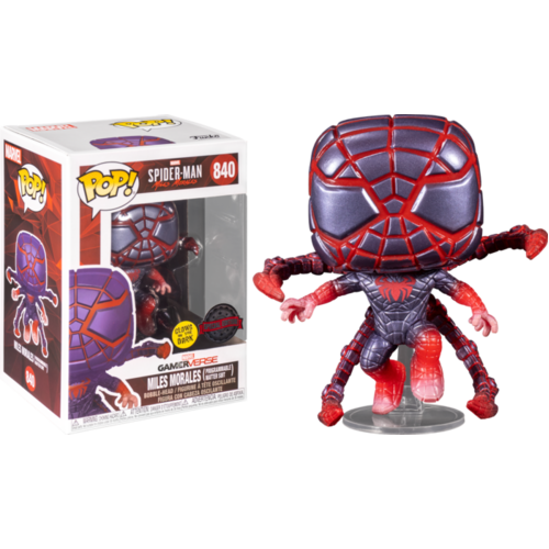 Marvel’s Spider-Man: Miles Morales - Miles Morales in Programmable Matter Suit Jumping Glow in the Dark #840 Pop! Vinyl