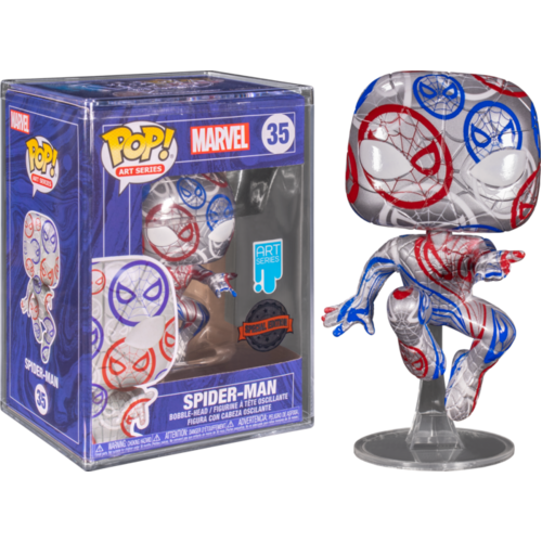 Spider-Man - Spider-Man Patriotic Age Artist Series #35 Pop! Vinyl with Pop! Protector