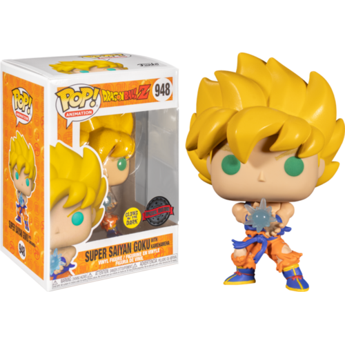 Dragon Ball Z - Super Saiyan Goku with Kamehameha Wave Glow in the Dark #948 Pop! Vinyl