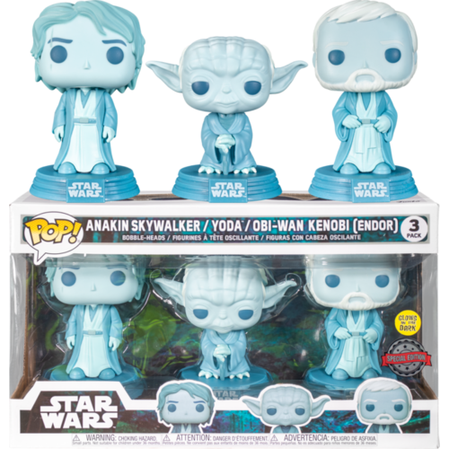 Star Wars: Across the Galaxy - Force Ghost Glow US Exclusive Pop! 3-pack