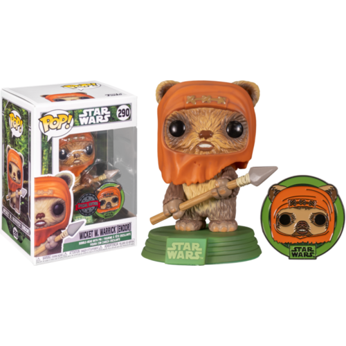 Star Wars: Across the Galaxy - Wicket US Exclusive #290 Pop! Vinyl with Pin