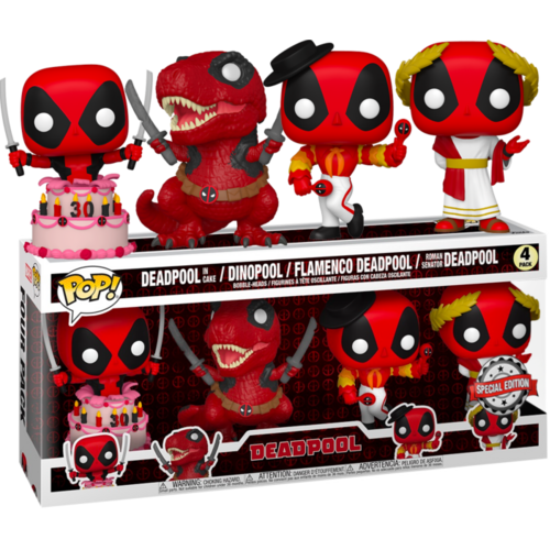 Deadpool - 30th Anniversary US Exclusive Pop! Vinyl 4-pack