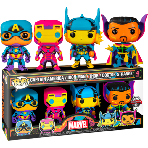 Marvel Comics - Black Light US Exclusive Pop! Vinyl 4-Pack