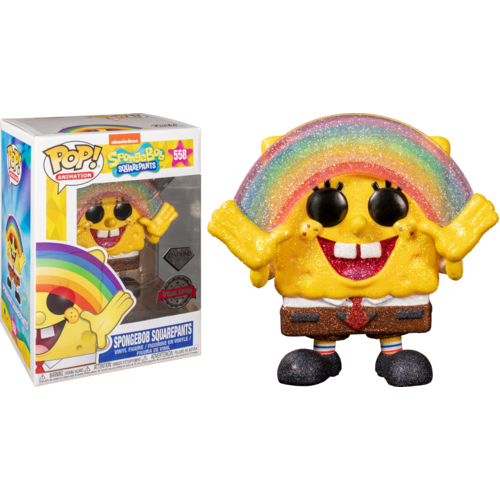 SpongeBob SquarePants - SpongeBob with Rainbow Diamond Glitter US Exclusive Pop! Vinyl #558