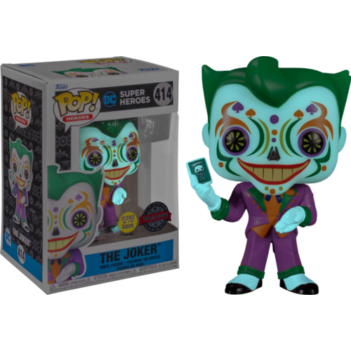 Batman - Joker Dia De Los DC Glow US Exclusive #414 Pop! Vinyl