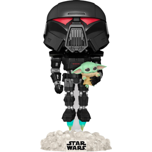 Star Wars: The Mandalorian - Darktrooper & Child Glow US Exclusive Pop! Vinyl grogu