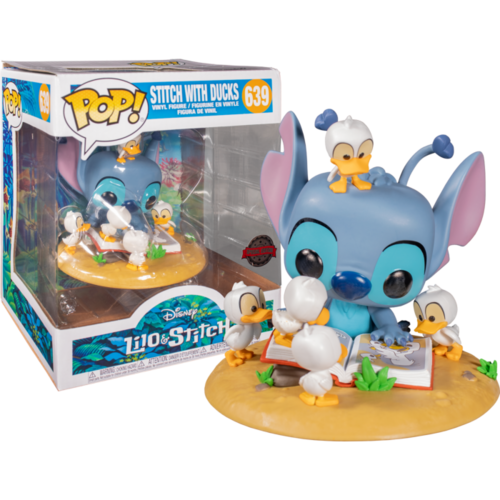 Lilo & Stitch - Stitch with Book & Ducks US Exclusive #639 Pop! Deluxe