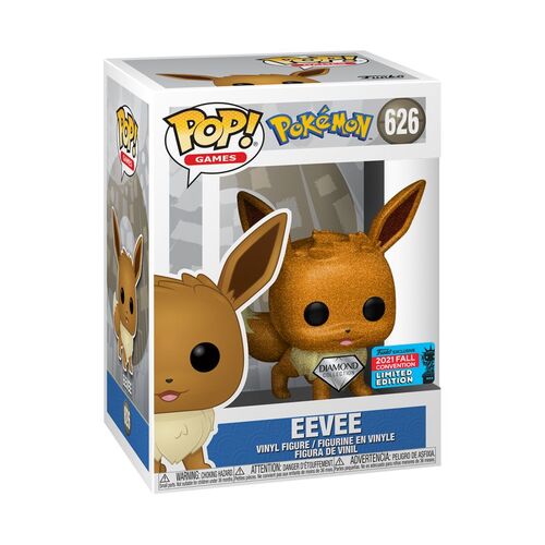 (SW) Pokemon - Eevee Diamond Glitter NYCC 2021 US Exclusive #626 Pop! Vinyl