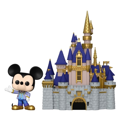 Disney World - Cinderella Castle with Mickey Mouse 50th Anniversary Pop! Town #26