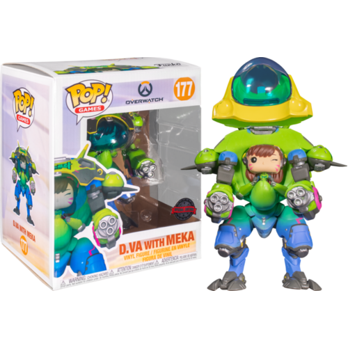 Overwatch - Nano Cola D.Va with MEKA US Exclusive 6" #177 Pop! Vinyl