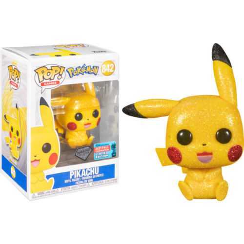 Pokemon - Pikachu Sitting Diamond Glitter Festival of Fun 2021 US Exclusive #842 Pop! Vinyl