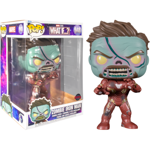 What If - Zombie Iron Man Metallic US Exclusive 10" #948 Pop! Vinyl