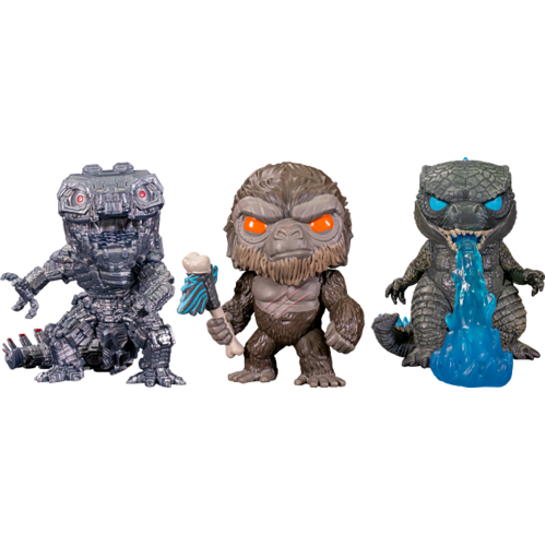 Godzilla Vs Kong - Kong, Godzilla & Mechagodzilla US Exclusive Pop! 3-Pack