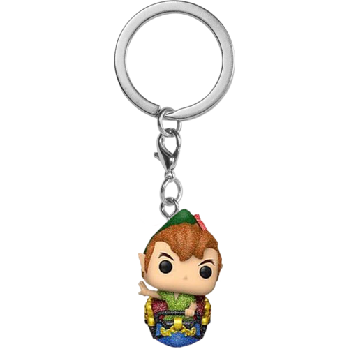 Disney World - Peter Pan on Pan's Flight Diamond Glitter 50th US Exc Pocket Pop! Keychain