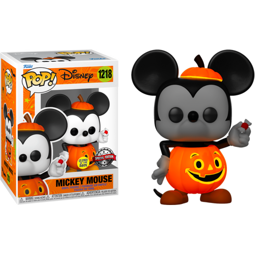 Disney - Mickey Mouse Trick or Treat Glow US Exclusive #1218 Pop! Vinyl