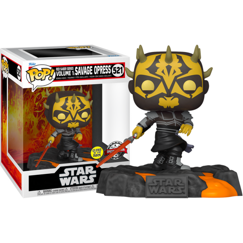 Star Wars - Red Saber Series: Savage Opress Glow US Exclusive #521 Pop! Deluxe