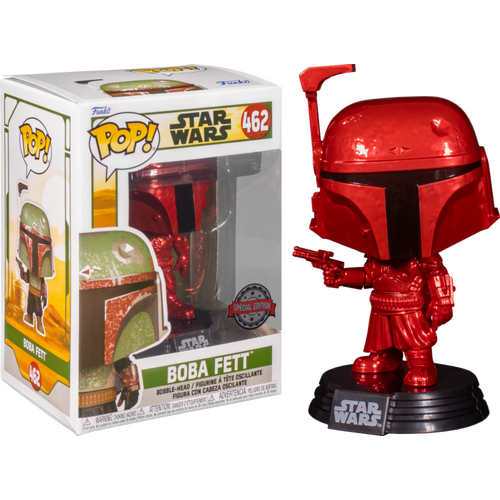 Star Wars: The Mandalorian - Boba Fett Red Chrome US Exclusive #462 Pop! Vinyl