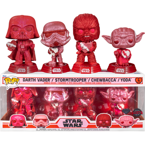 Star Wars - Valentine US Exclusive Diamond Glitter Pop! Vinyl 4-Pack