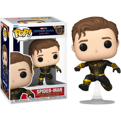 SpiderMan: No Way Home - SpiderMan (Black Suit) Unmasked US Exclusive #1073 Pop! Vinyl