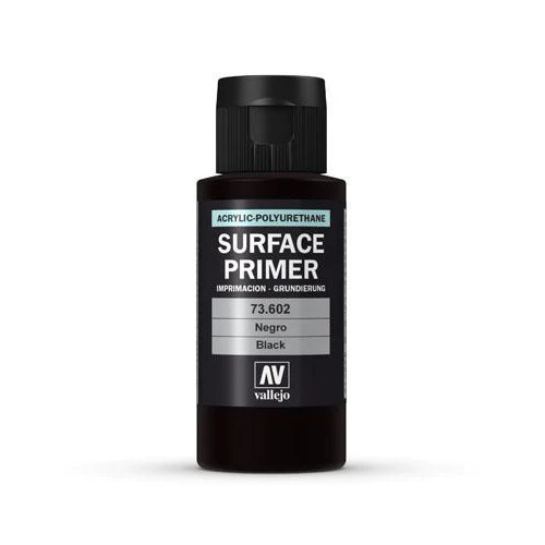 VALLEJO SURFACE PRIMER BLACK 60 ML [73602]