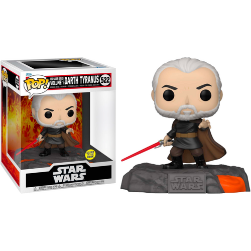 Star Wars - Red Saber Series: Darth Tyranus Glow US Exclusive #522 Pop! Deluxe [RS]