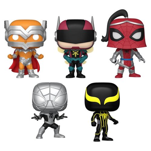 Marvel: Year of the Spider - Spider-Man US Exclusive Pop! 5-Pack [RS]