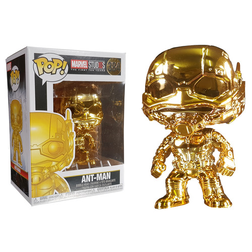 (SW) Funko Marvel Studios: The First 10 Years - Ant-Man Gold Chrome Pop! Vinyl Figure #384