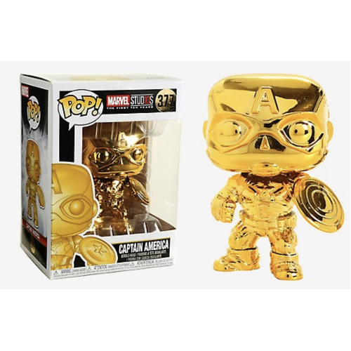 (SW) FUNKO POP! MARVEL: MARVEL STUDIO'S 10TH ANNIVERSARY - CAPTAIN AMERICA (GOLD)#377