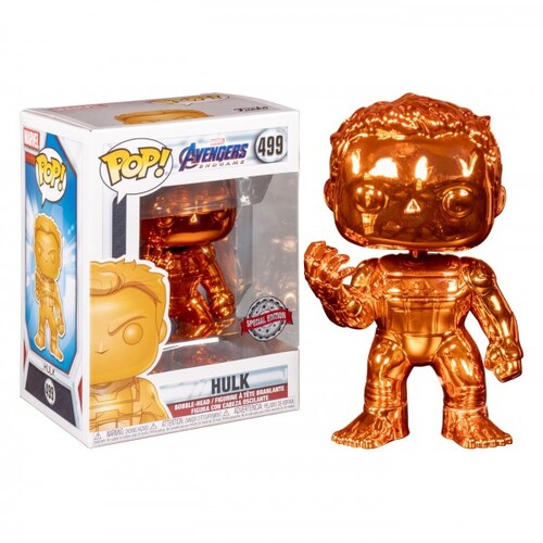 (SW) Funko Avengers 4: Endgame - Hulk with Nano Gauntlet Orange Chrome Pop! Vinyl Figure #499