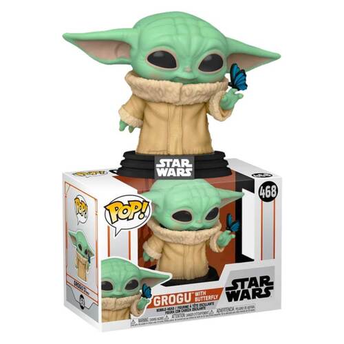 (SW)  Funko Star Wars: The Mandalorian - Grogu (The Child) with Butterfly Pop! Vinyl Figure #468