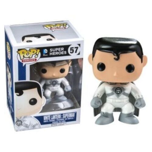 (SW) EXCLUSIVE DC COMICS WHITE LANTERN SUPERMAN 3.75" VINYL FIGURE POP FUNKO 57