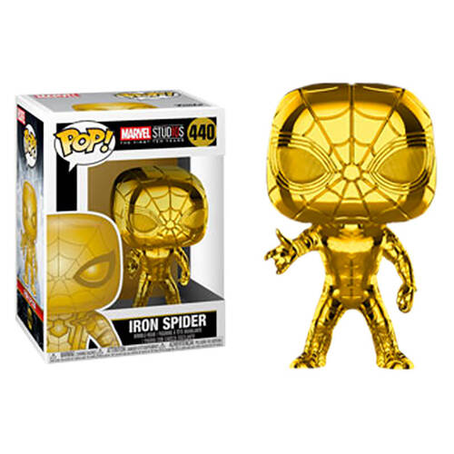 Funko Marvel Studios: The First Ten Years - Iron Spider Gold Chrome Pop! Vinyl Figure #440