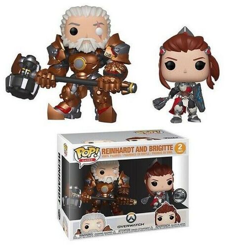 Pop! Vinyl Overwatch Figure - Reimhardt & Brigitte Exclusive Funko 2 Pack