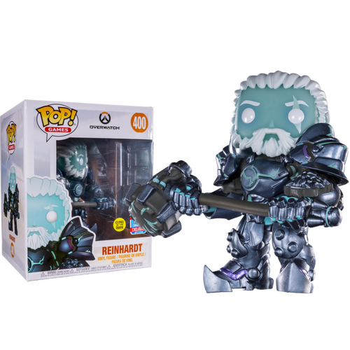 Pop! Vinyl Overwatch Figure - 6" Reinhardt GLOW NYCC Funko #400