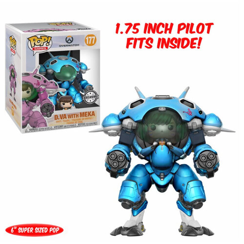 Pop! Vinyl Overwatch Figure - 6" D.Va with Meka (Blueberry) Funko #177