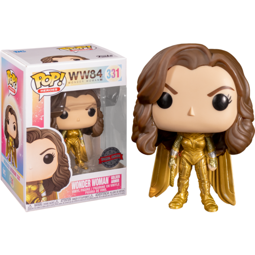 Wonder Woman: 1984 - Wonder Woman Gold No Helmet US Exclusive #331 Pop! Vinyl