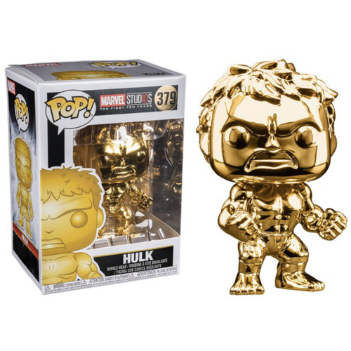 Funko Pop Marvel: Marvel Studios 10 - Hulk (Gold Chrome) Collectible Figure 379