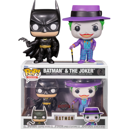 Batman (1989) - Batman & The Joker Metallic Pop! Vinyl Figure 2-Pack